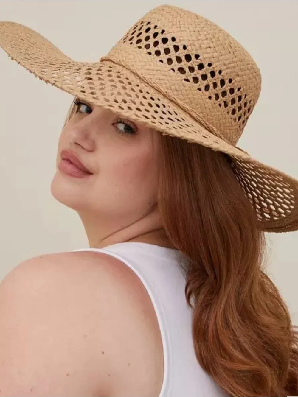Torrid Oversized Floppy Hat - Beige S/M